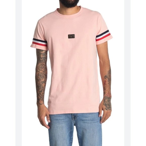 Well Known Studios Bowery 2 Pink Crew Neck Tee NEW Men's Size S Ringer T Shirt - Picture 3 of 10